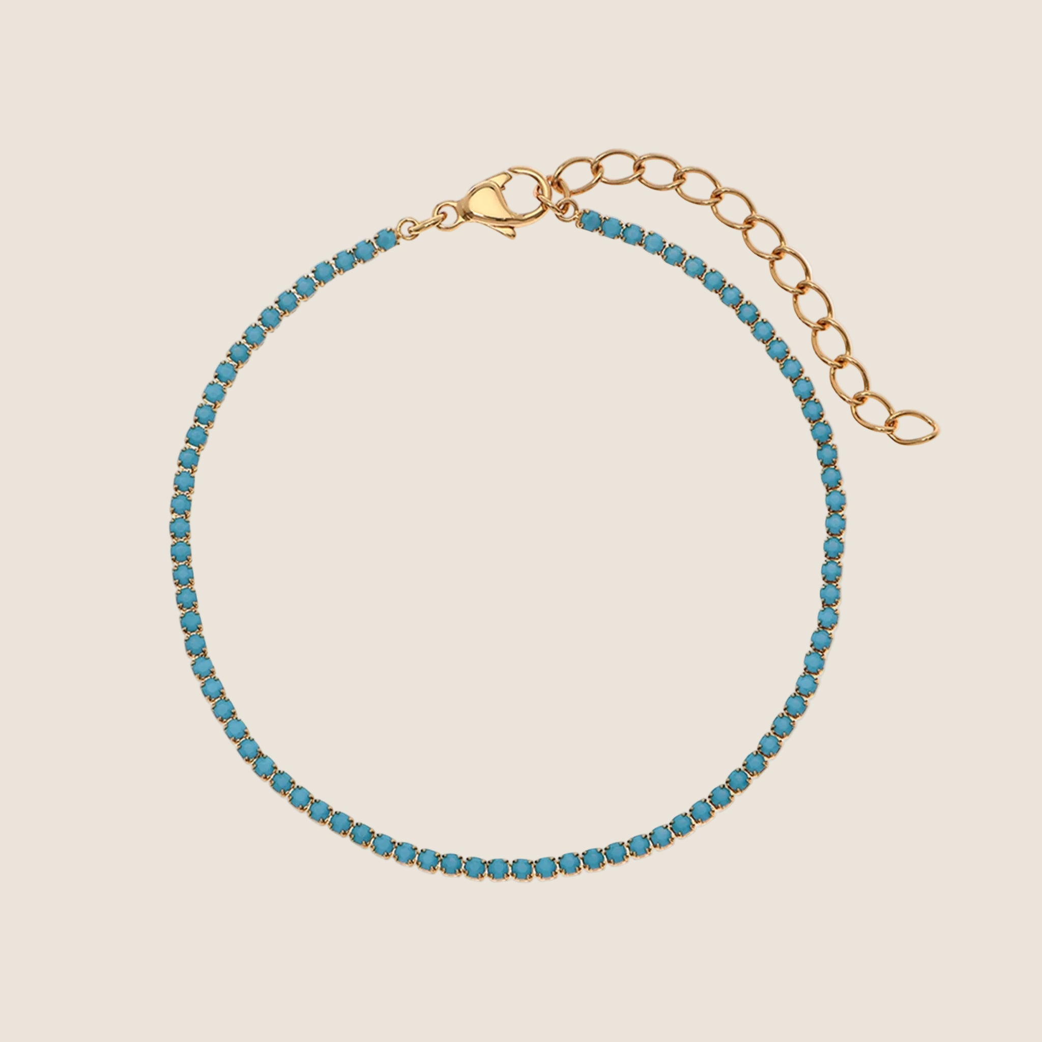 A thin micro turquoise bracelet. 