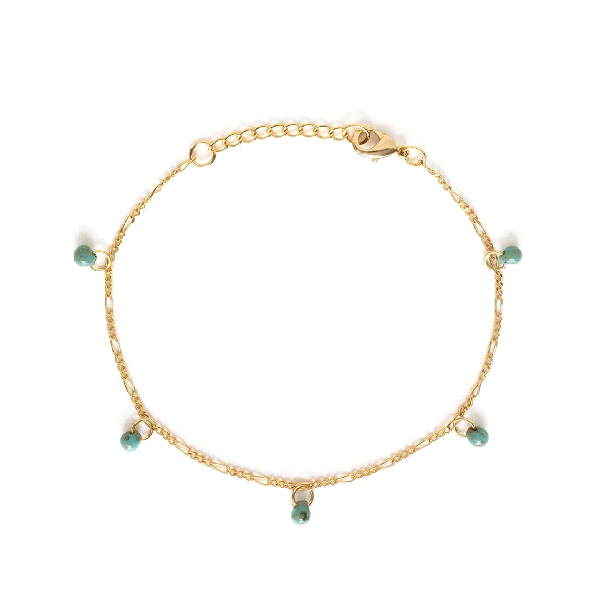 Japanese Drop Bead Bracelet | Turquoise