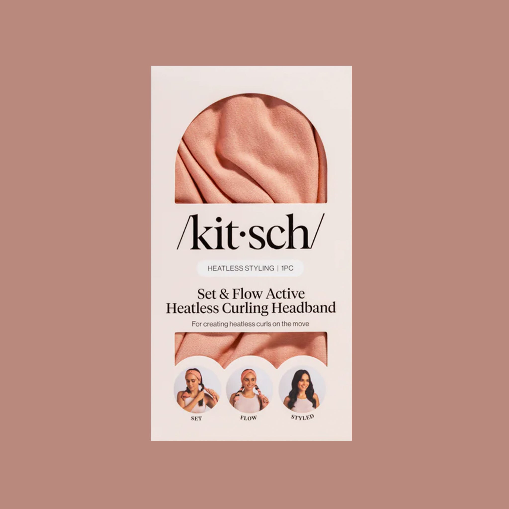 "kitsch set and flow active heatless curling headband. 
