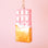 pink chocolate bar shaped glass ornament