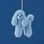 A light blue poodle ornament. 
