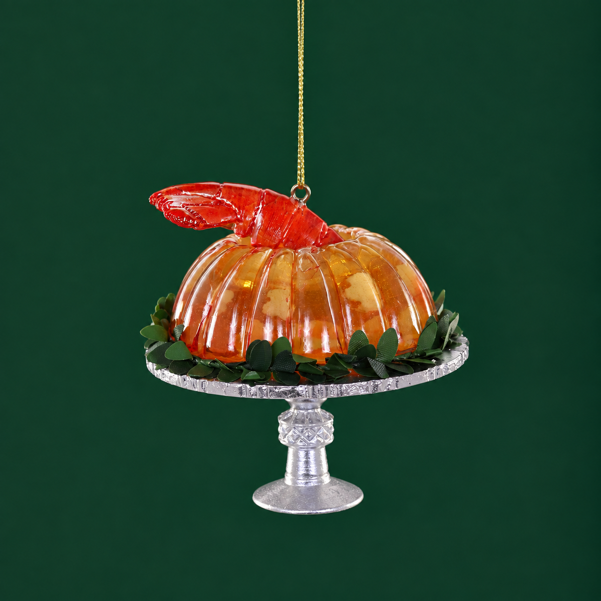 a lobster jello shaped ornament.