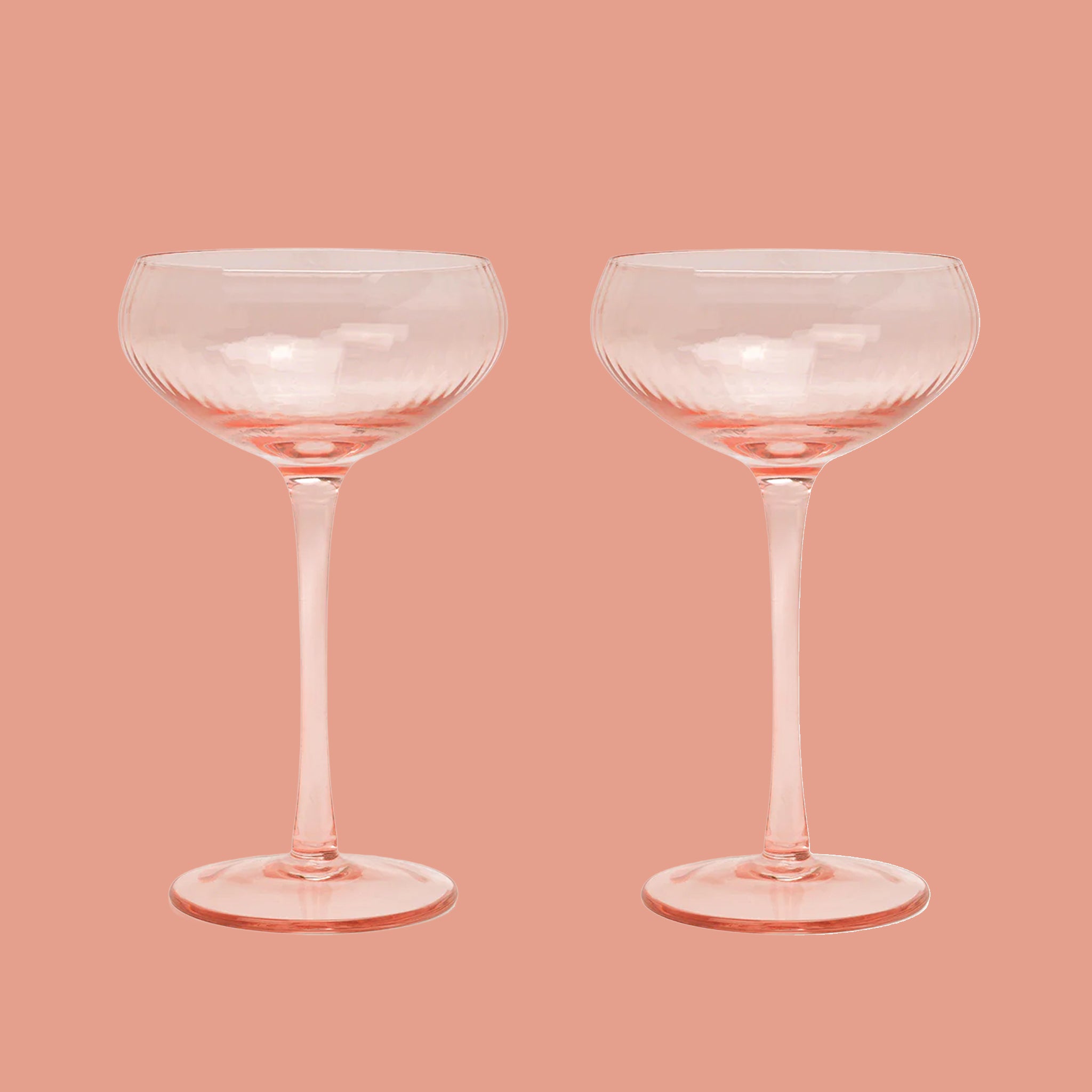 blush coupe glass