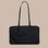 A black medium shoulder bag in a nylon material.