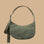 A green shoulder bag.