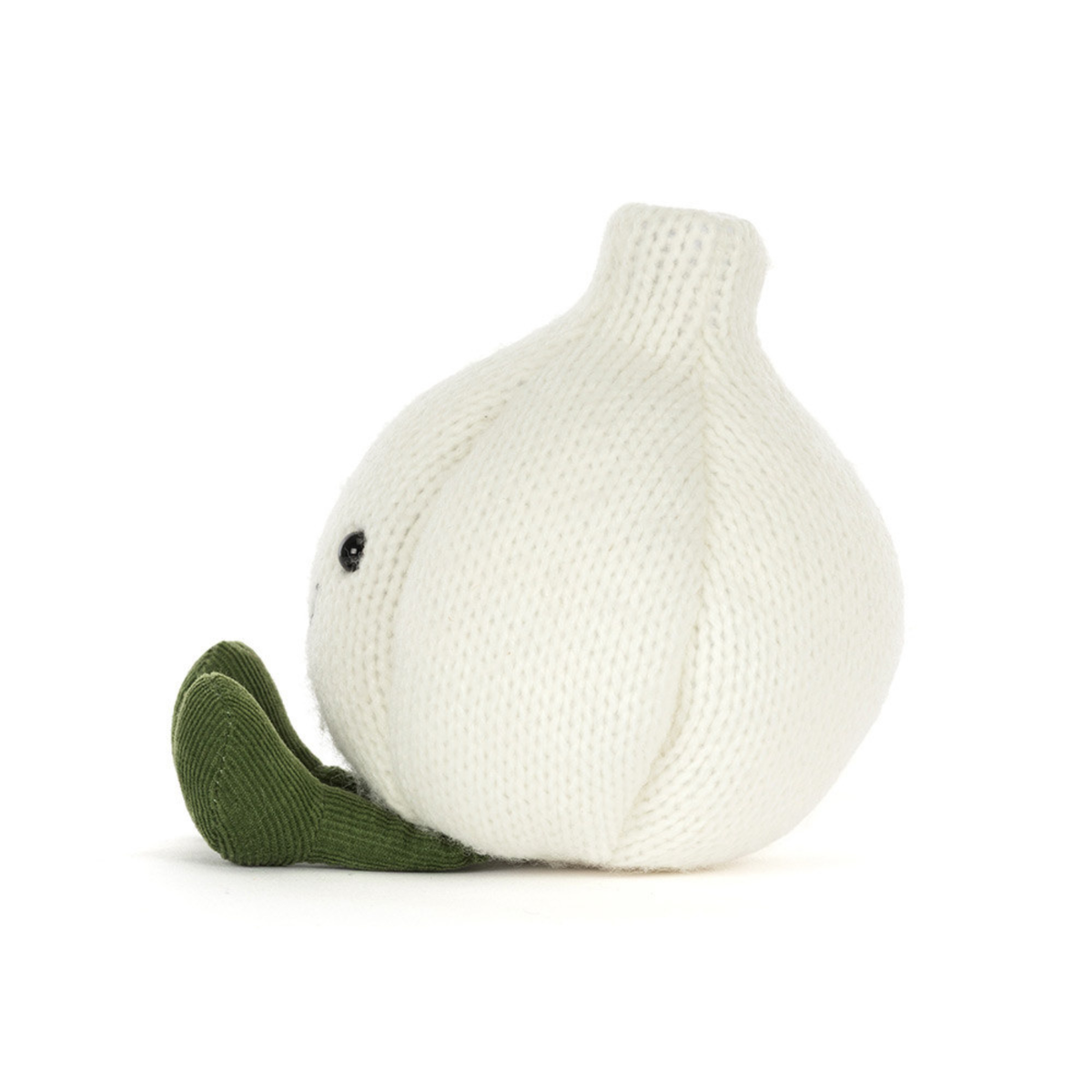 a garlic shaped plush toy.