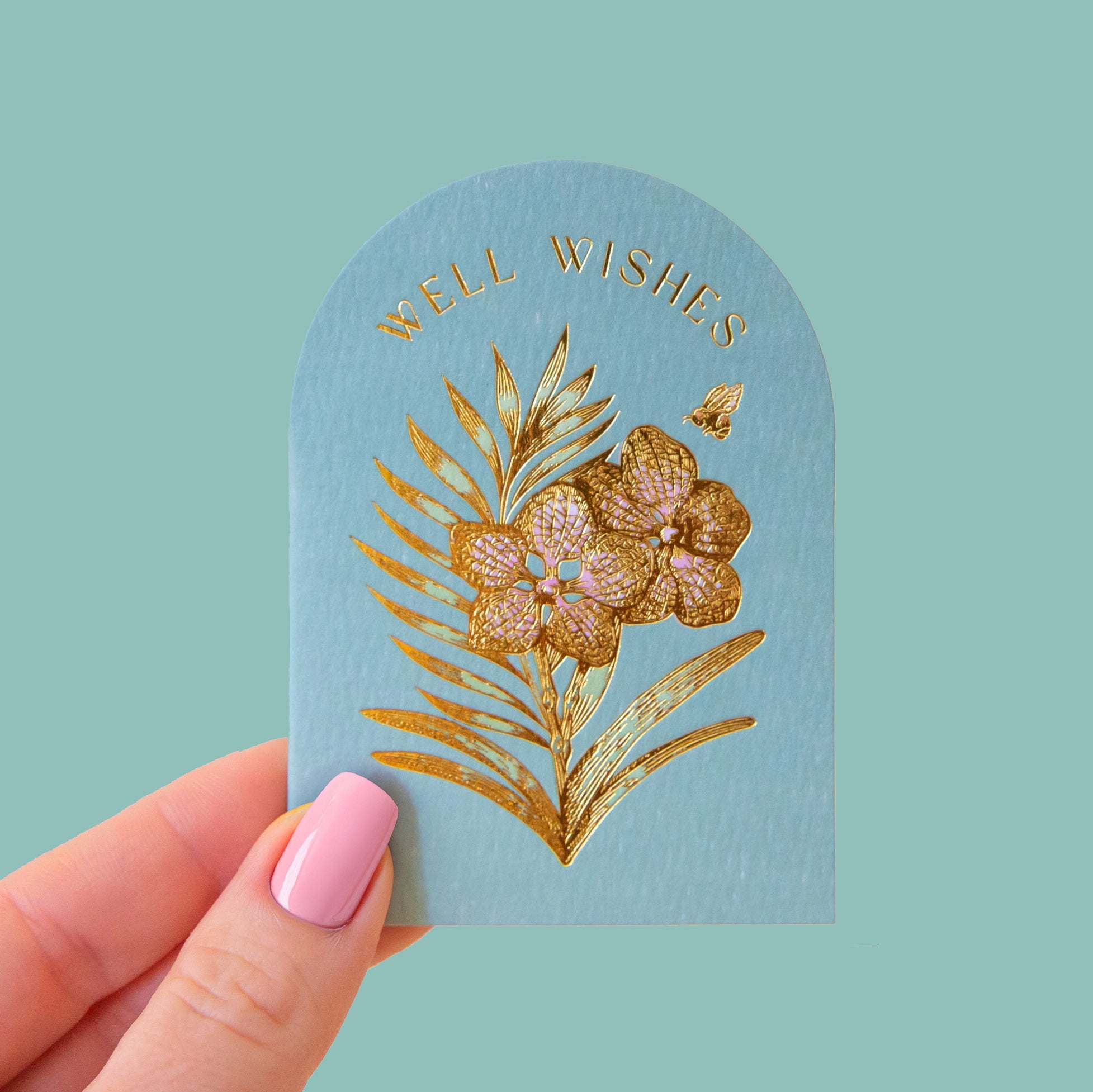 Mini Well Wishes Orchid Card