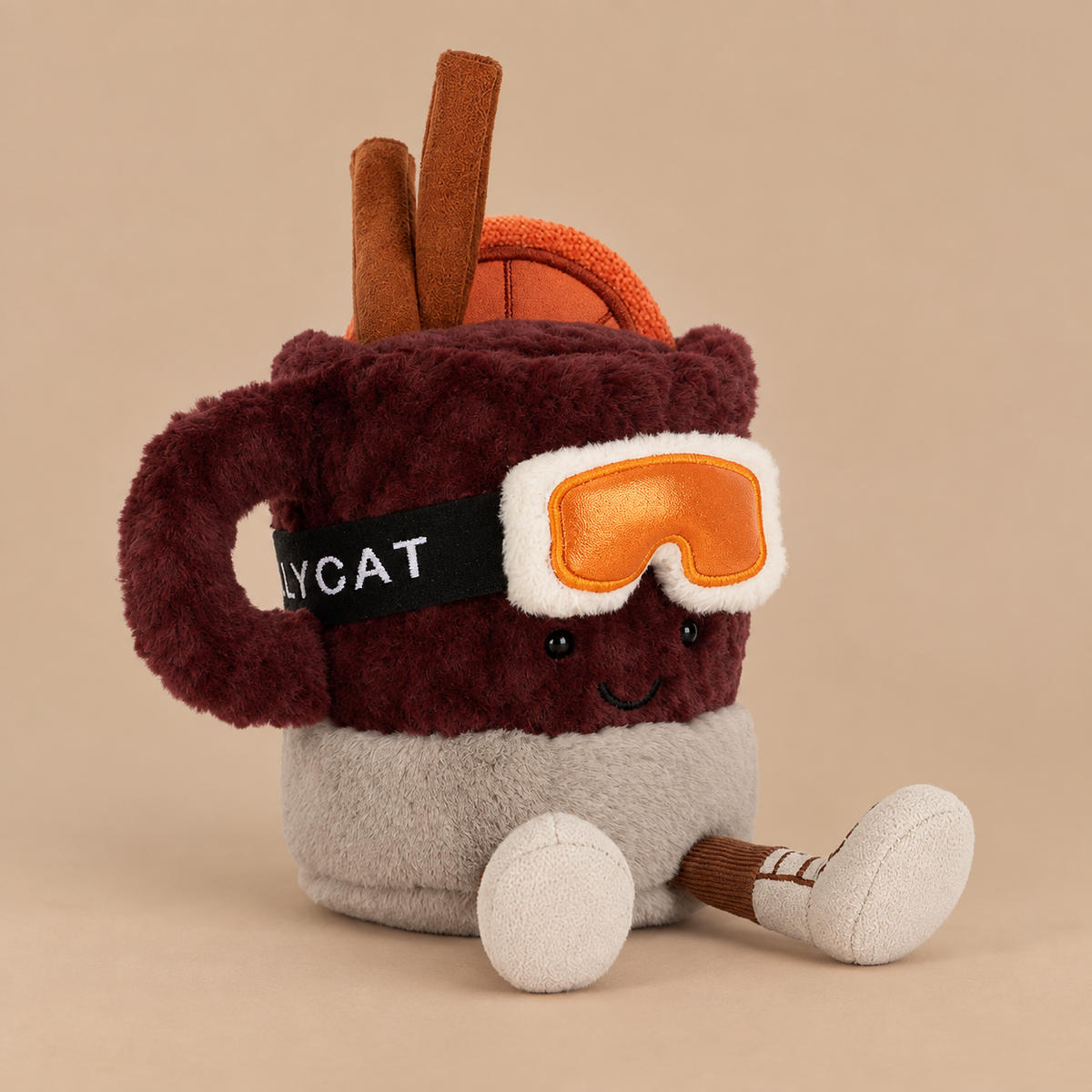 A plush mug shaped toy. 