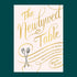 White hardcover book titled 'The newlywed table' in gold foil cursive lettering. Below reads 'a cookbook to start your life together with 100 essential recipes'. A black and white wooden spork and spoon sits in the bottom left corner.