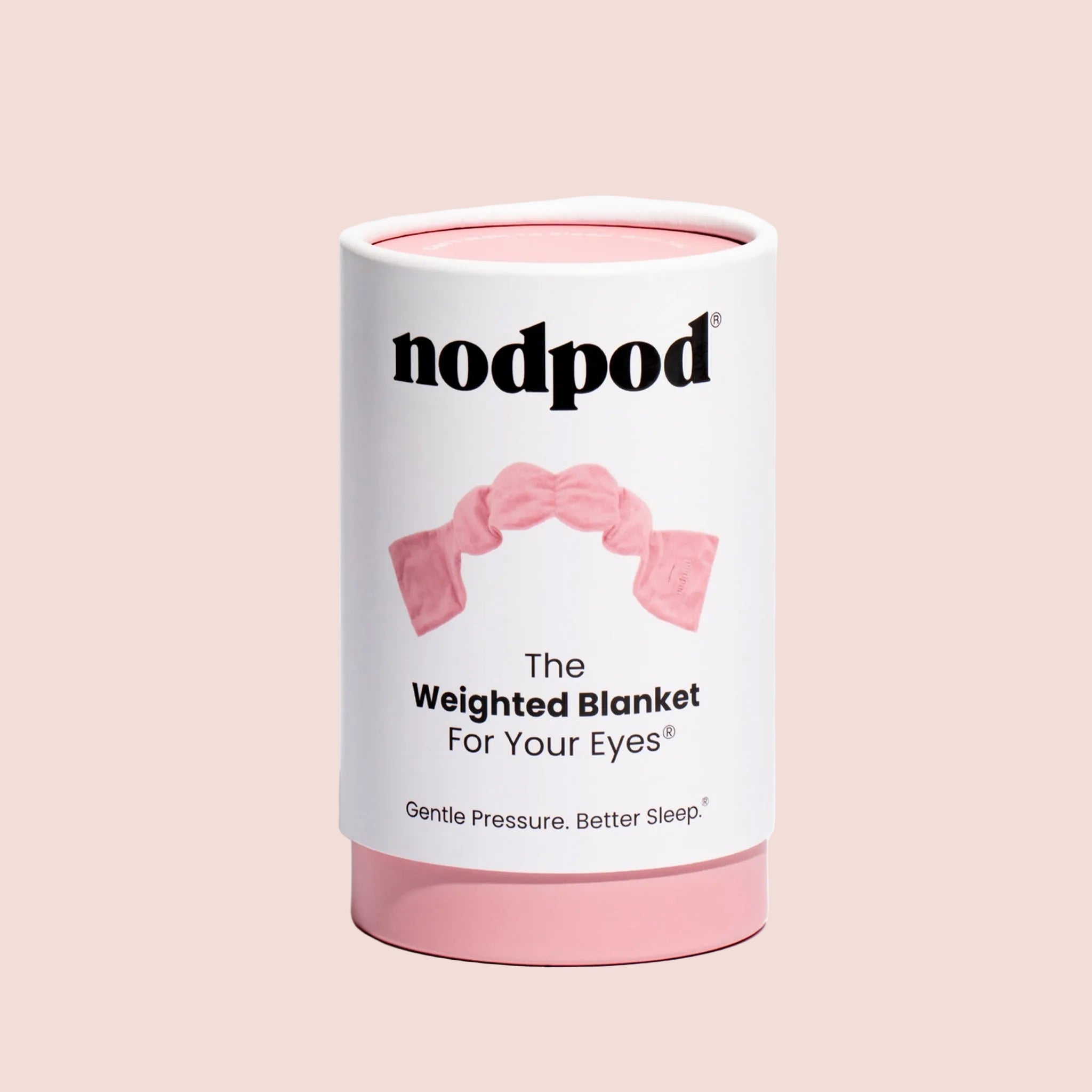 "nodpod The Weighted Blanket For Your Eyes Gentle Pressure. Better Sleep". 