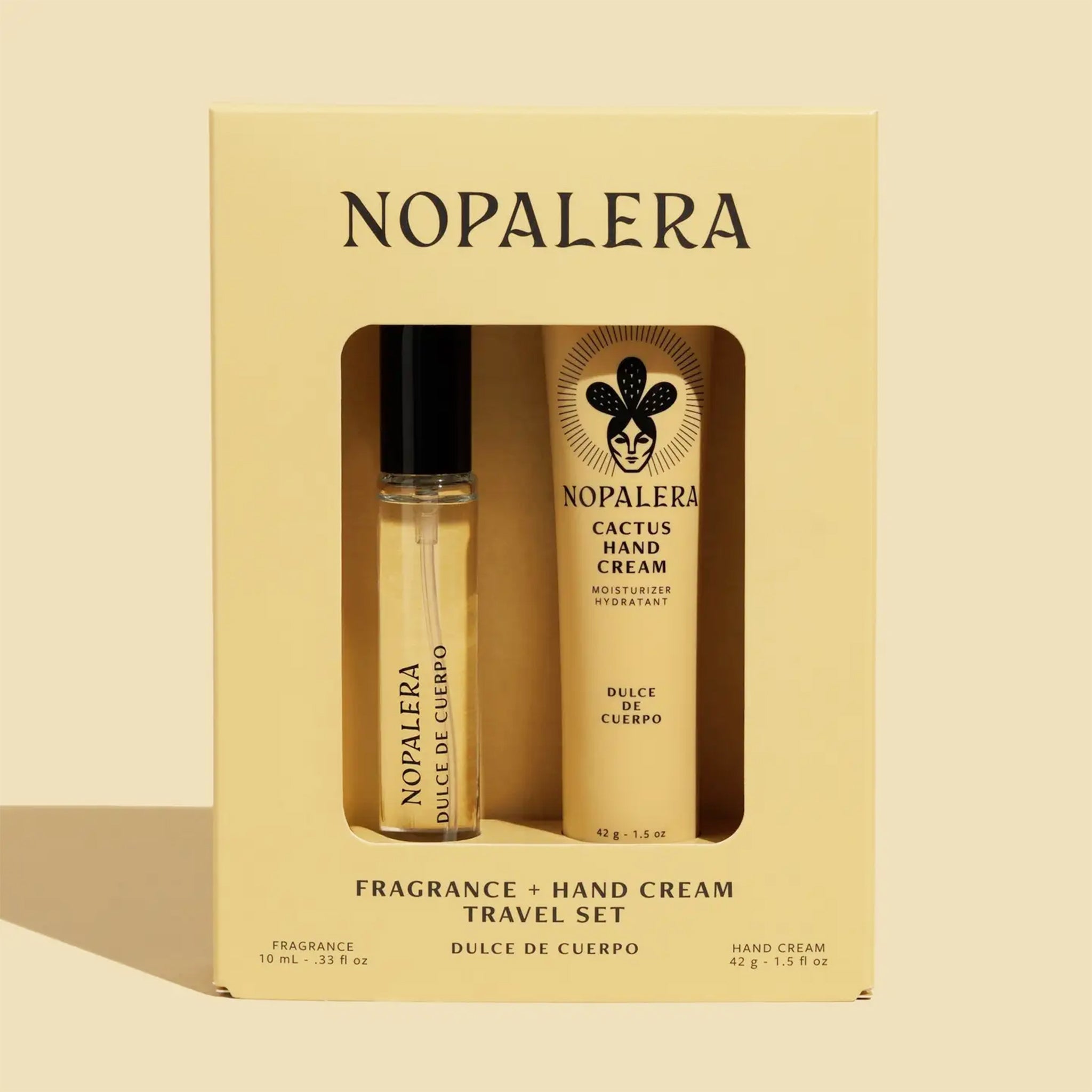 "Nopalera Fragrance + Hand Cream Travel Set Dulce De Cuerpo". 