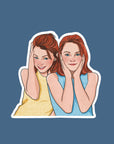 A sticker of the iconic sister duo from the movie the Parent Trap. 