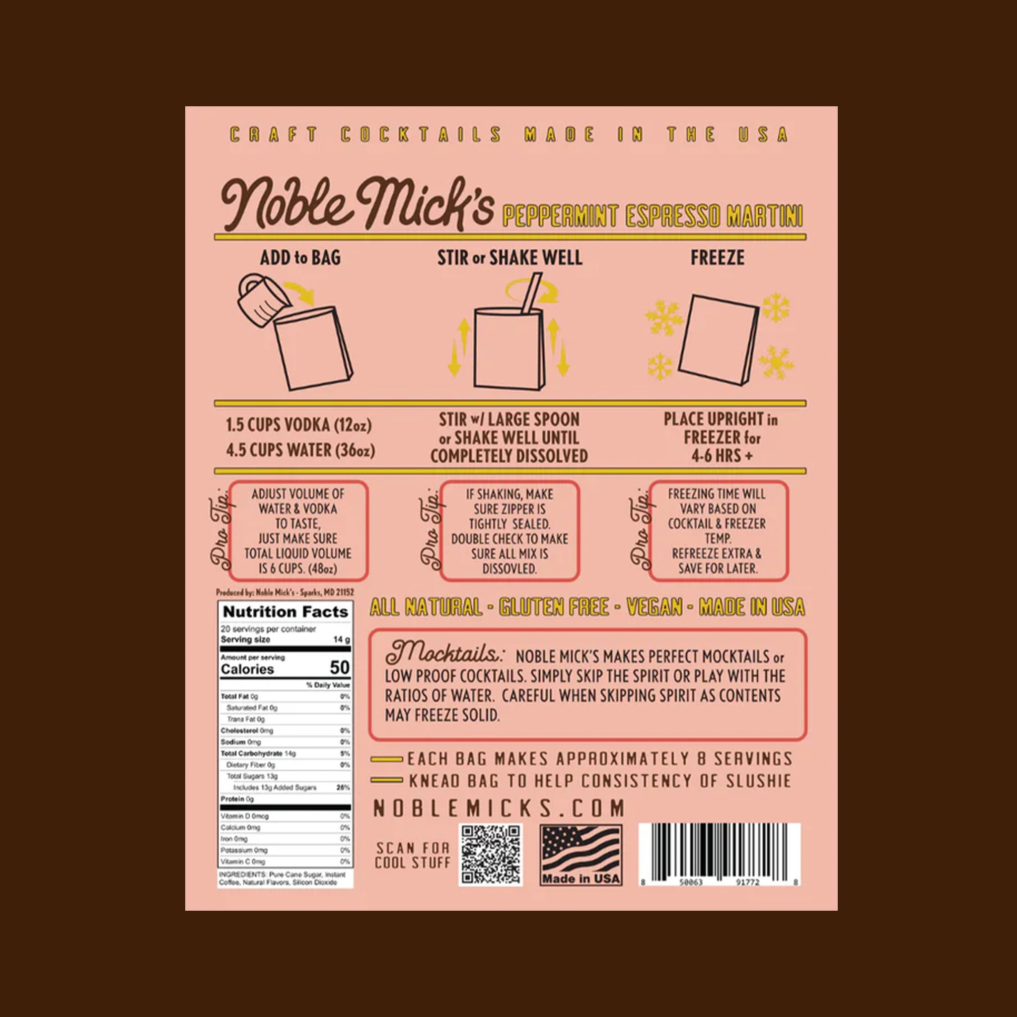 "Peppermint Espresso Martini Frozen Cocktails".