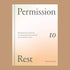 A light pink and orange gradient book cover with black text that reads, "Permission to Rest". 