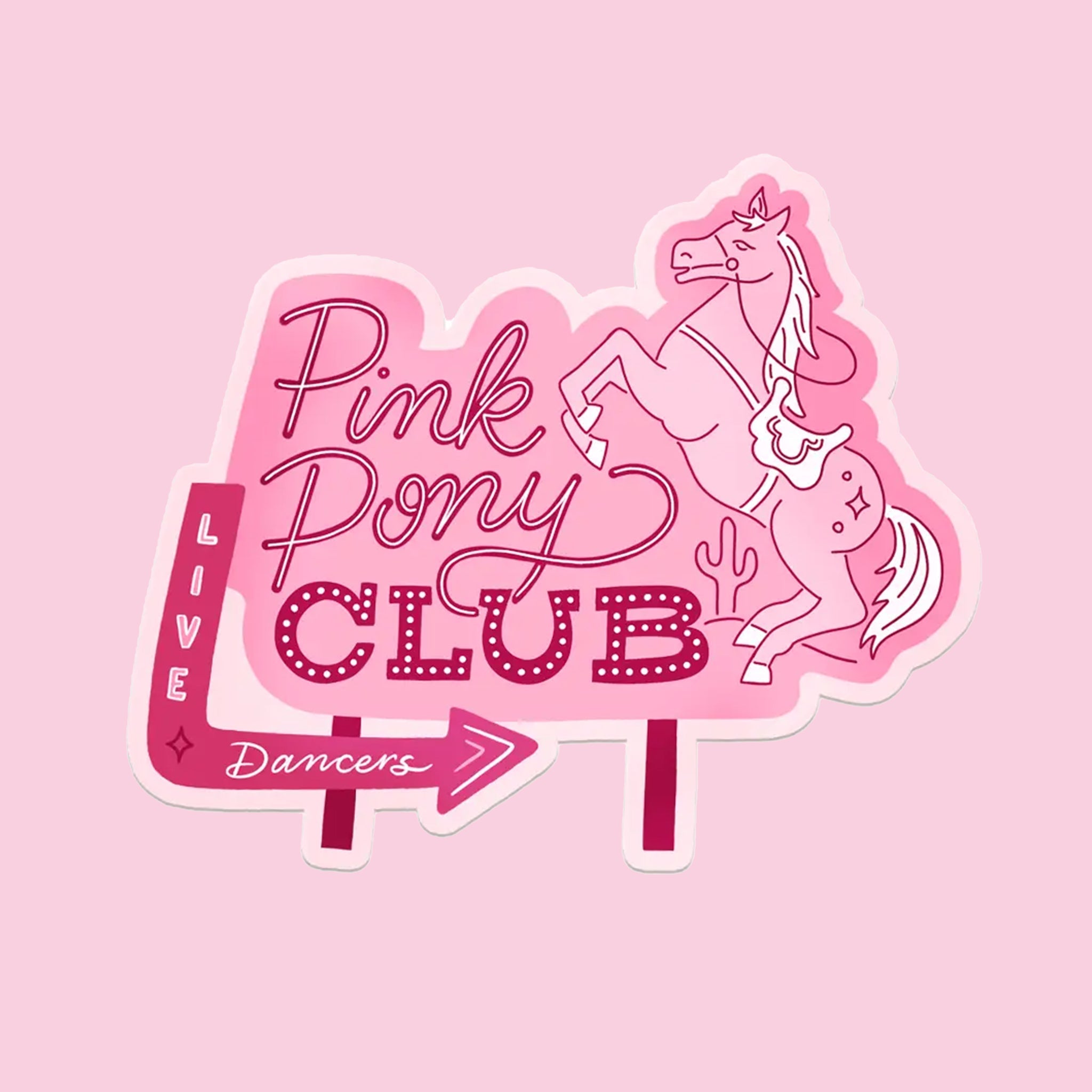 Pink Pony Club Vintage Sign Sticker Pigment Pink pony club vintage sign sticker pigment