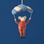 A parasailing felt mouse ornament. 