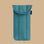 A teal puffy glasses sleeve.