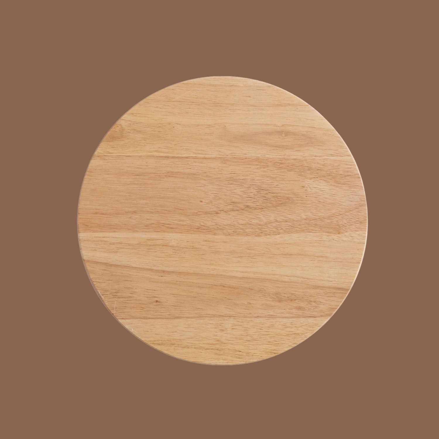 A wood round cheeseboard.