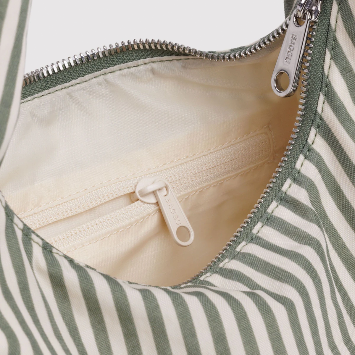 interior detail of a sage colored stripe
