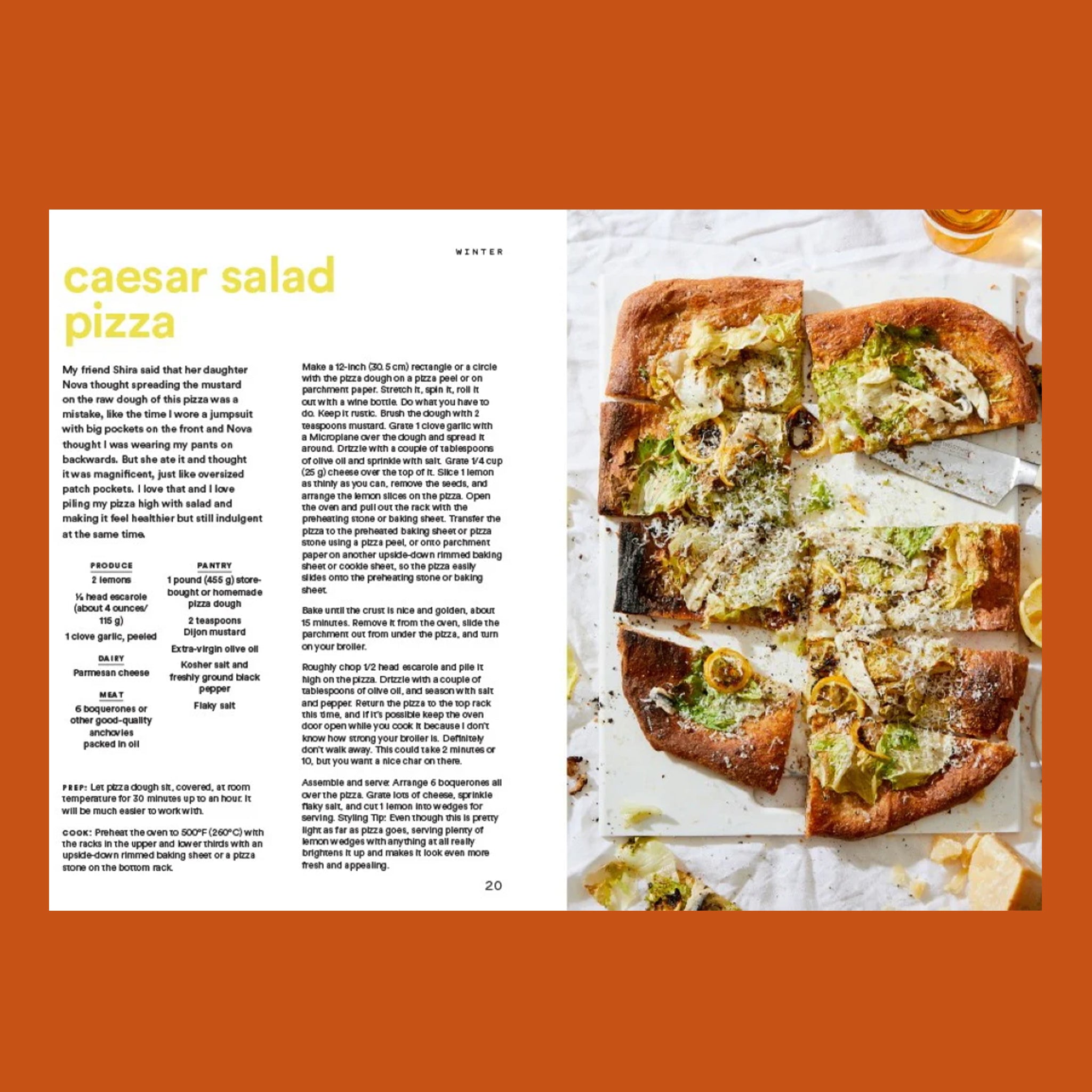 "caesar salad pizza"