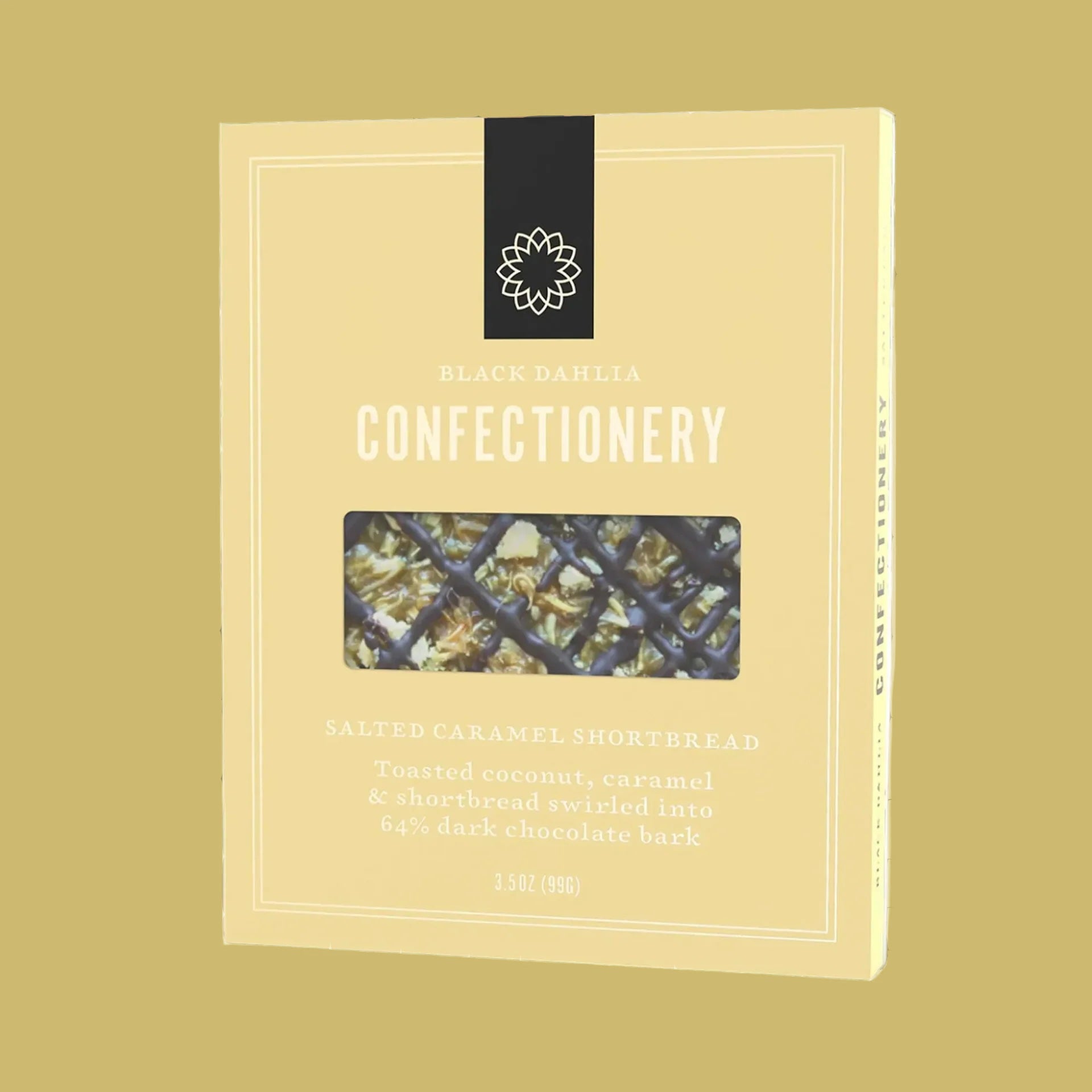 "Black Dahlia Confectionery Salted Caramel Shortbread".