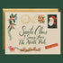 santa claus 1 snowy lane the north pole card. 