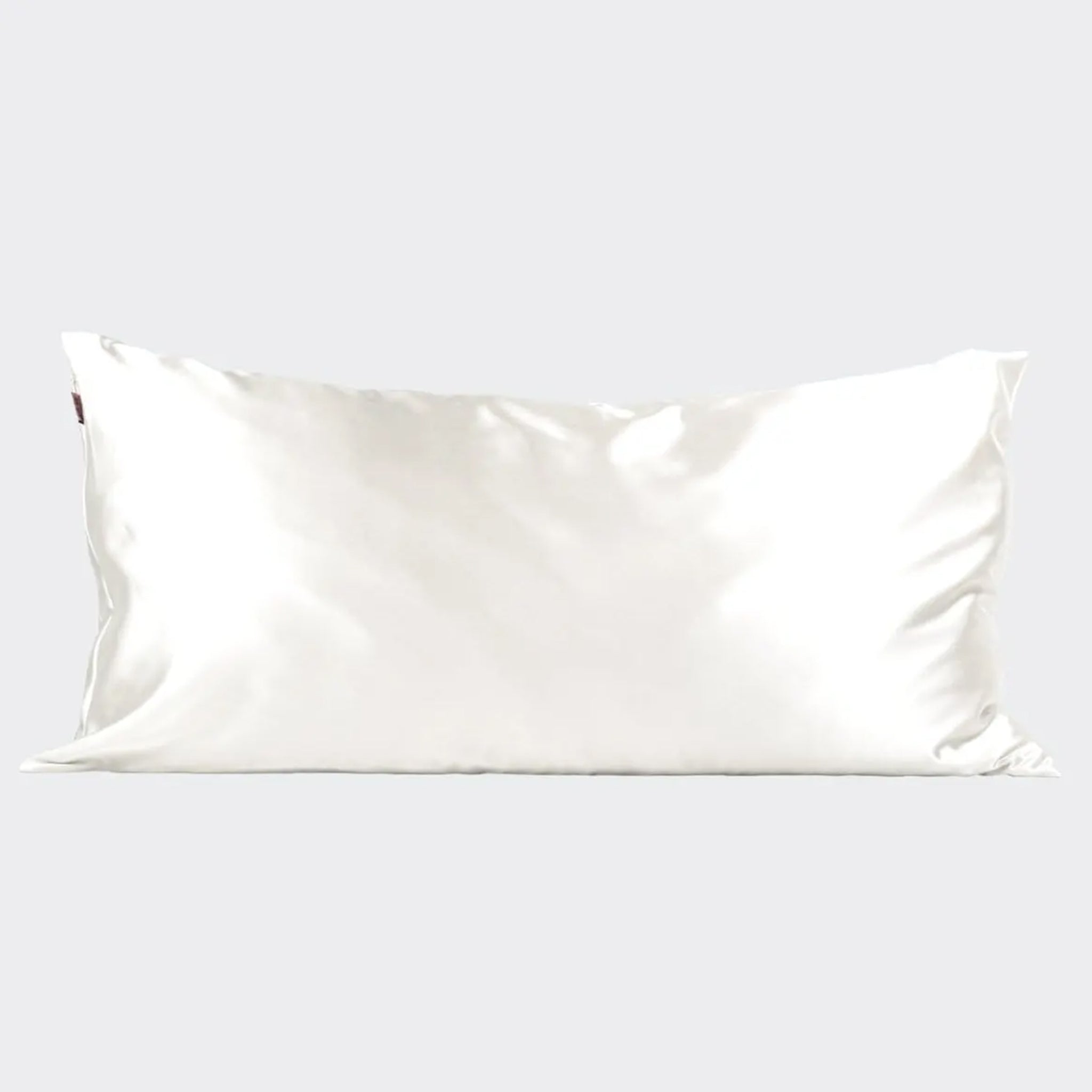 A white satin pillowcase. 
