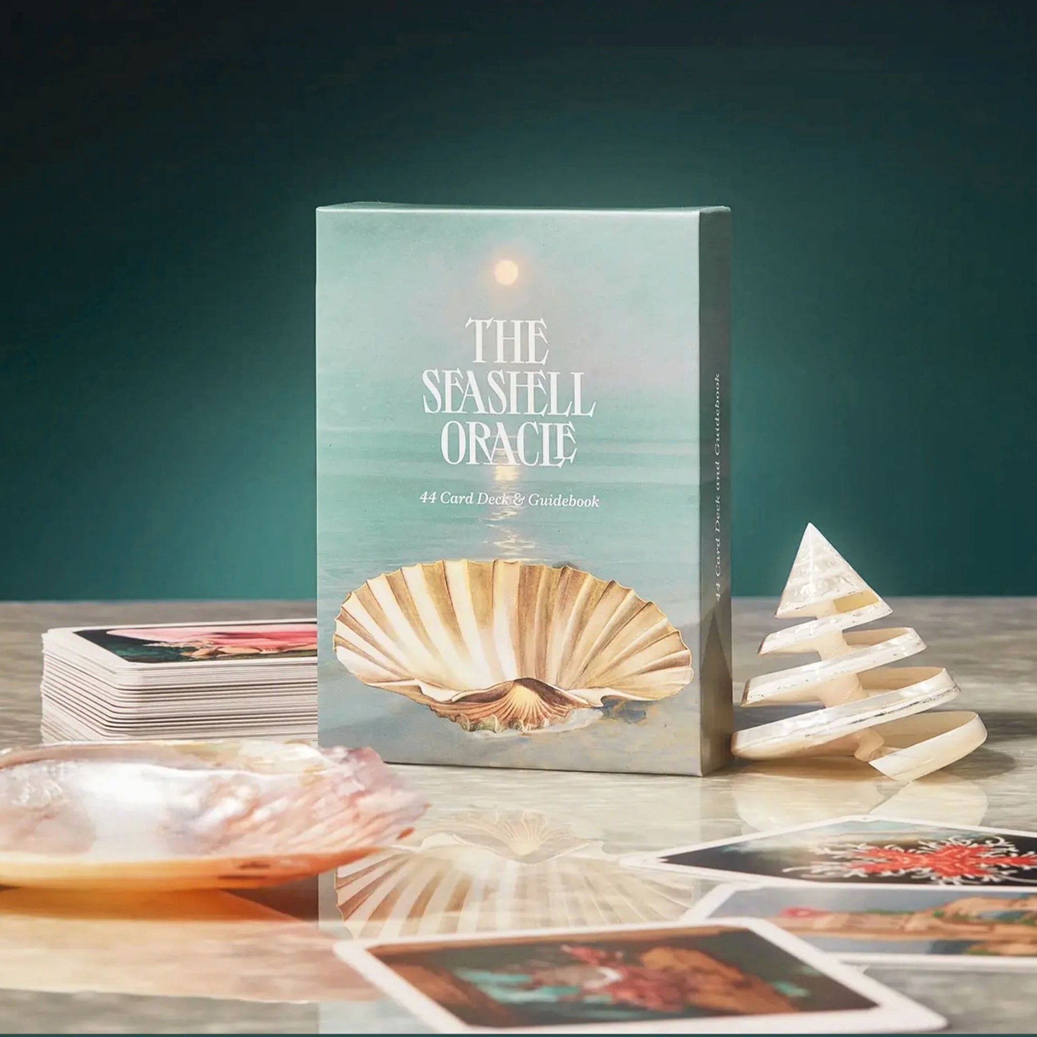 A seashell themed deck of tarot cards. 