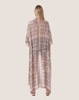 A neutral kimono with 3/4 sleeves. 