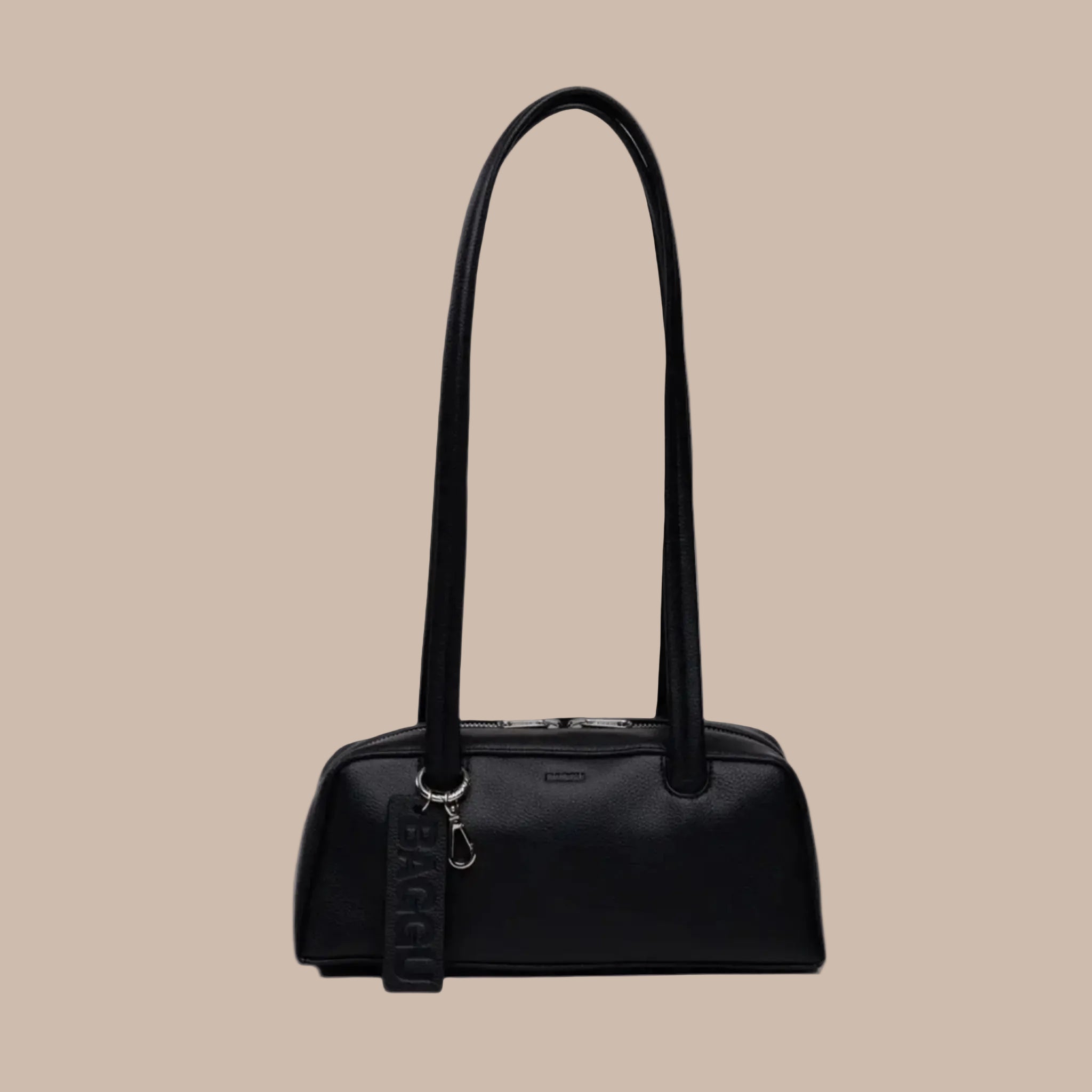 baggu leather backpack black black Small Recycled Leather Bowler Bag