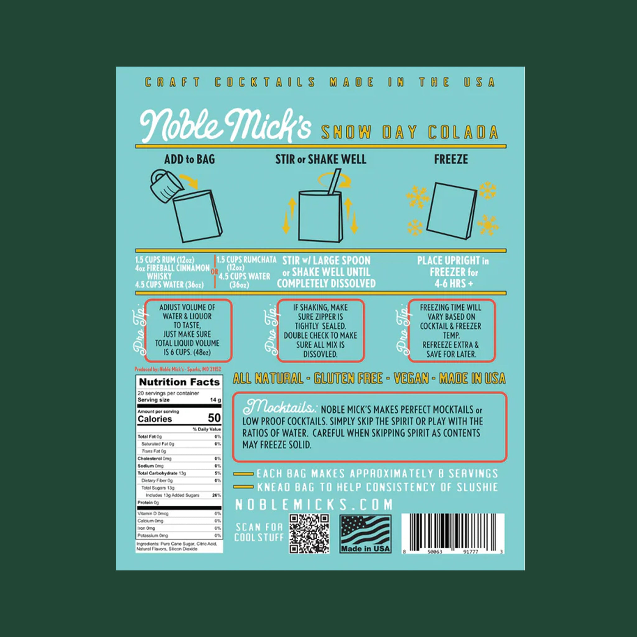 "No Blenders Ever Snow Day Colada Frozen Cocktails". 