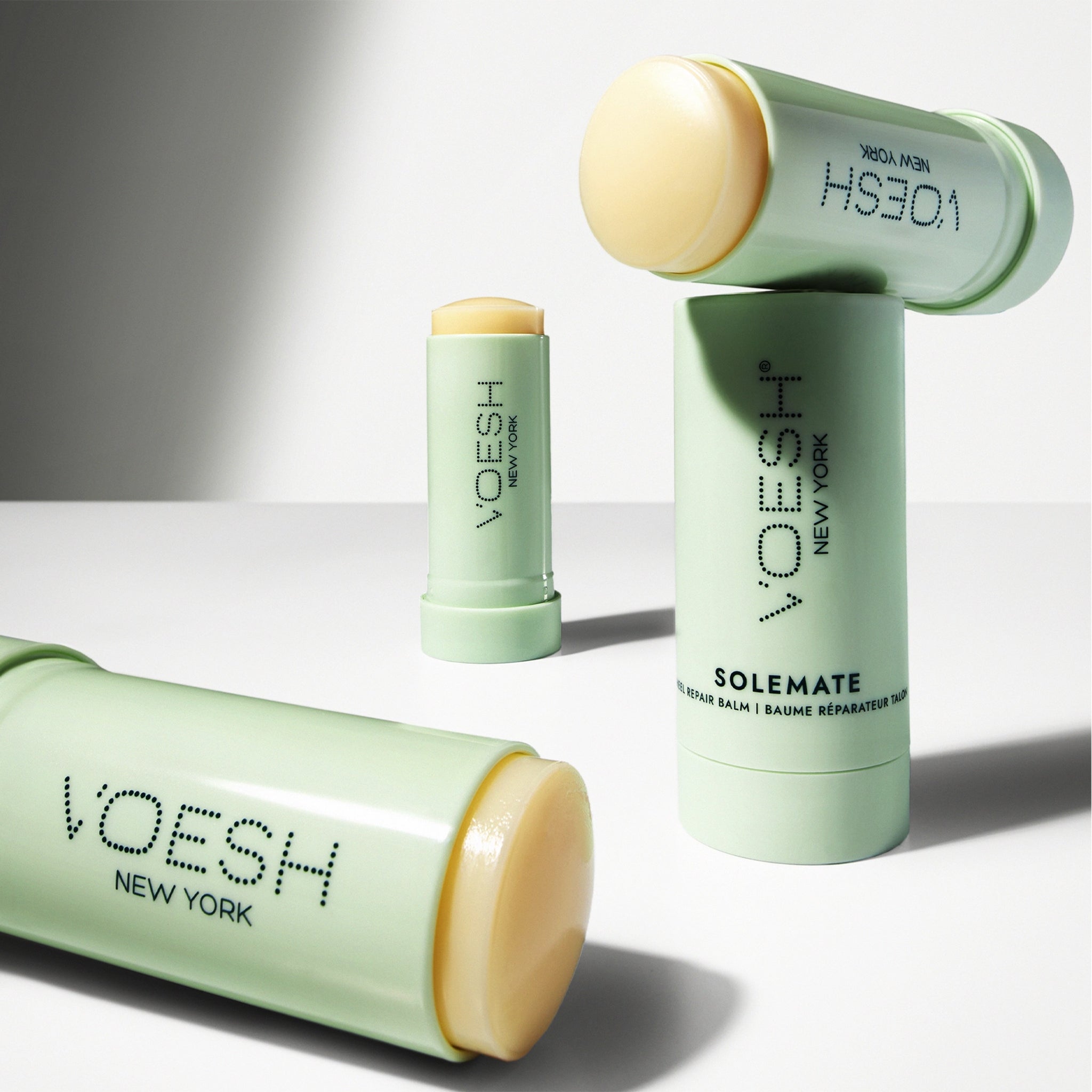 A tube of &quot;Voesh New York&quot; moisturizing heel balm. 