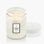 A white glass jar candle sits on a white background.  The candle label reads, " Sparkling Cuvee"