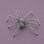 A grey spider halloween decoration. 