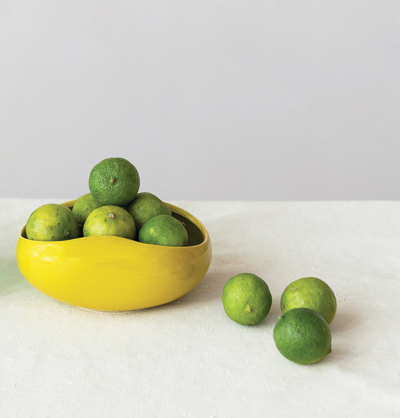 A chartreuse bowl. 