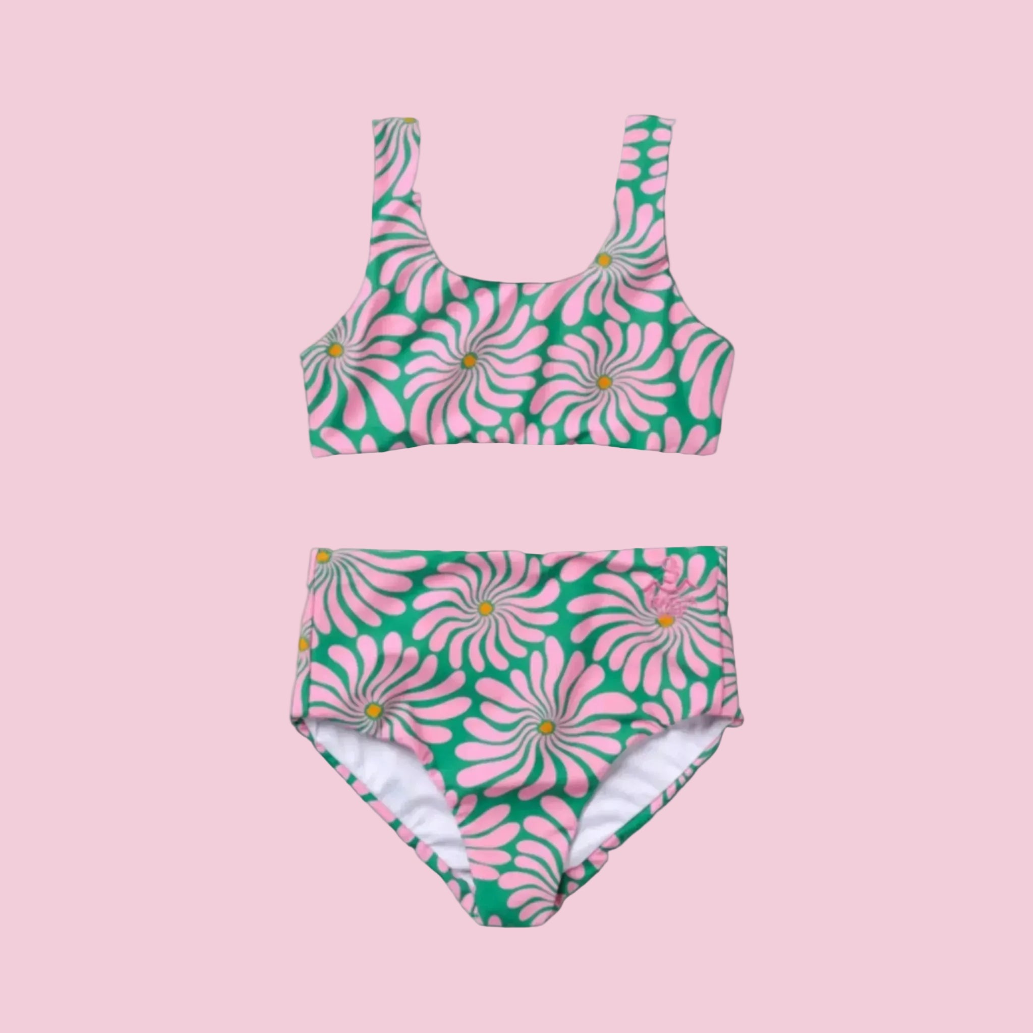 Wavy Floral Two Piece Swimsuit | Azalea – Pigment