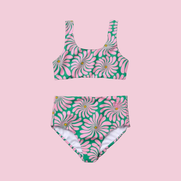 Wavy Floral Two Piece Swimsuit | Azalea – Pigment