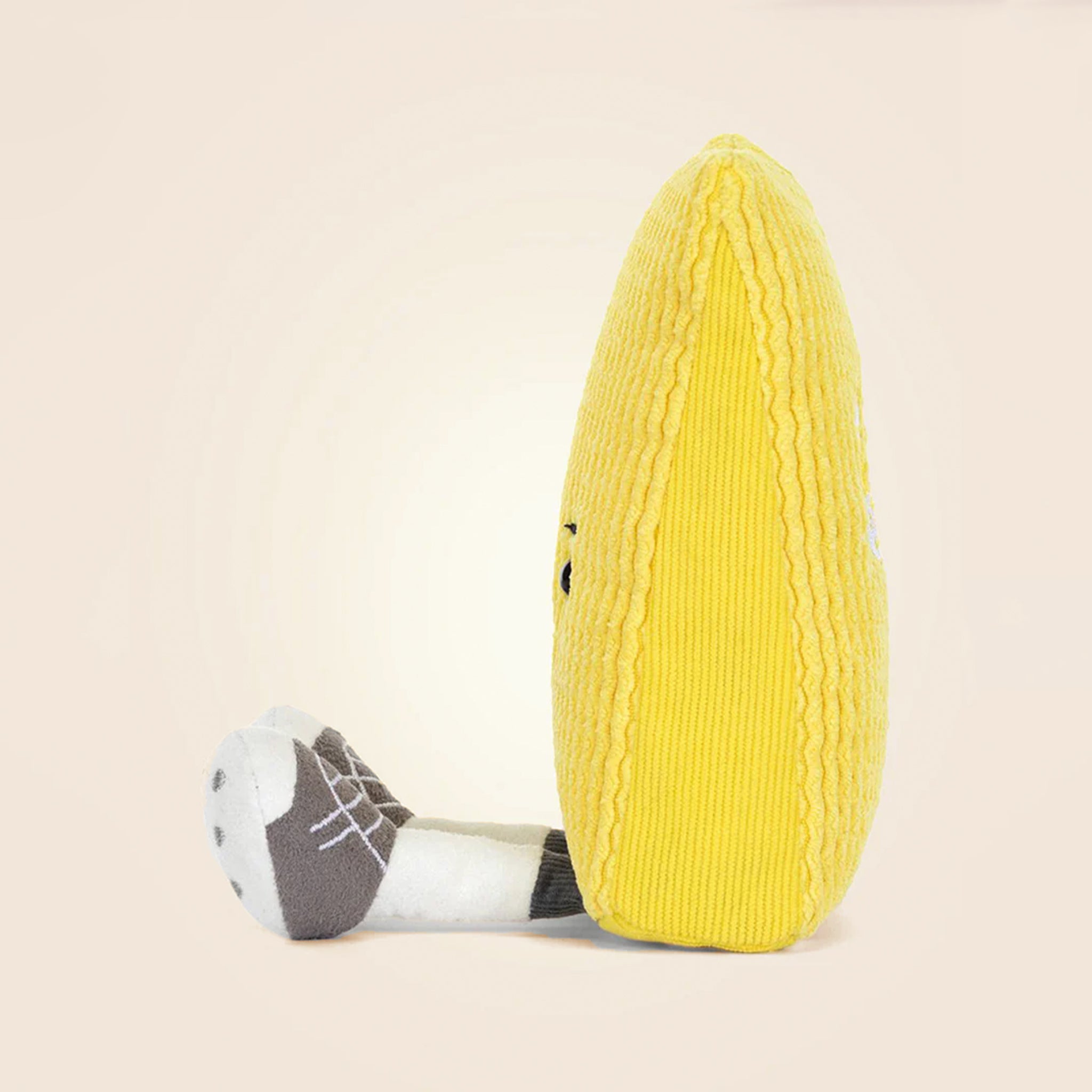 Yellow plush toy yellow card. 