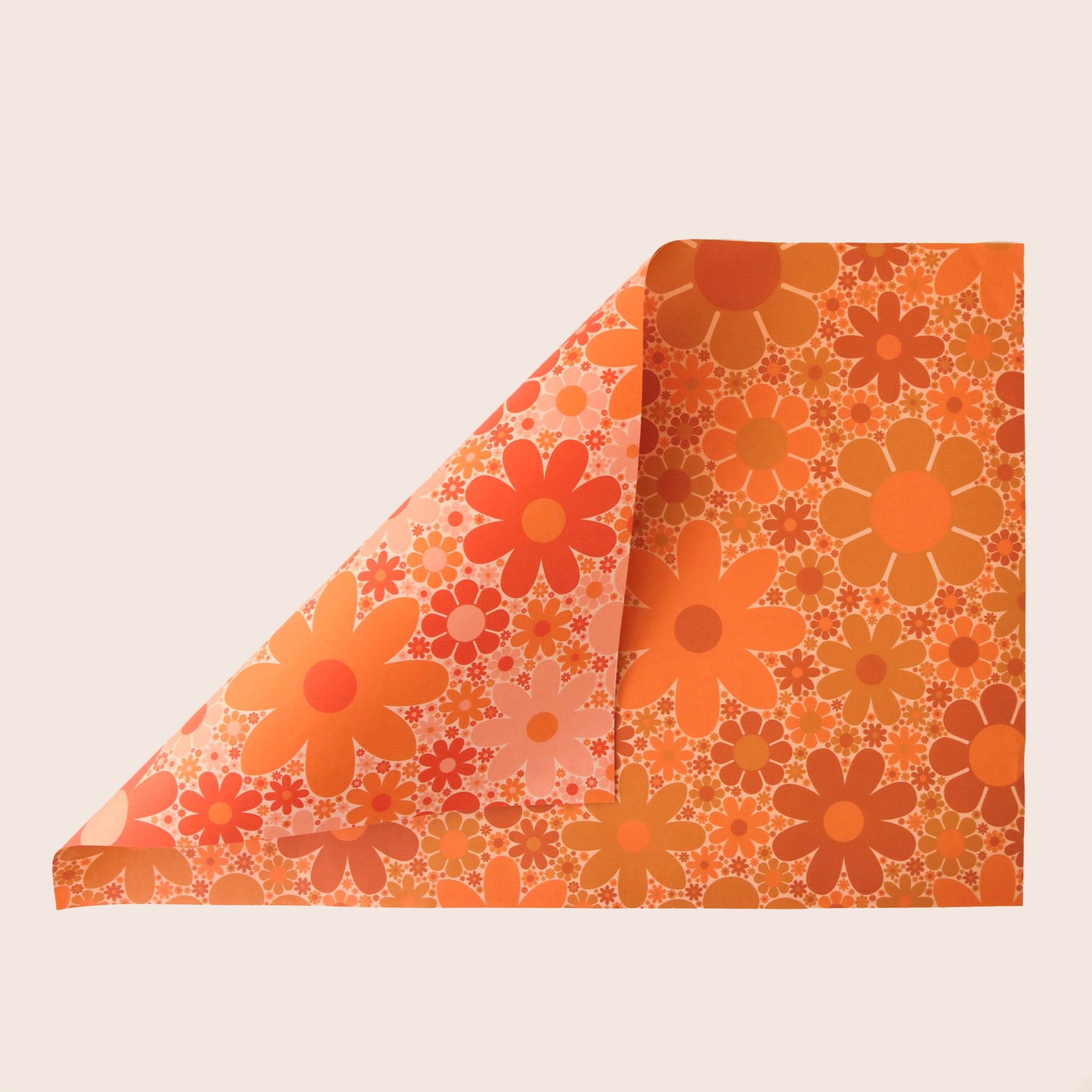 Decorative 01 Orange & Pink Wrapping Paper by Classic Art Stock