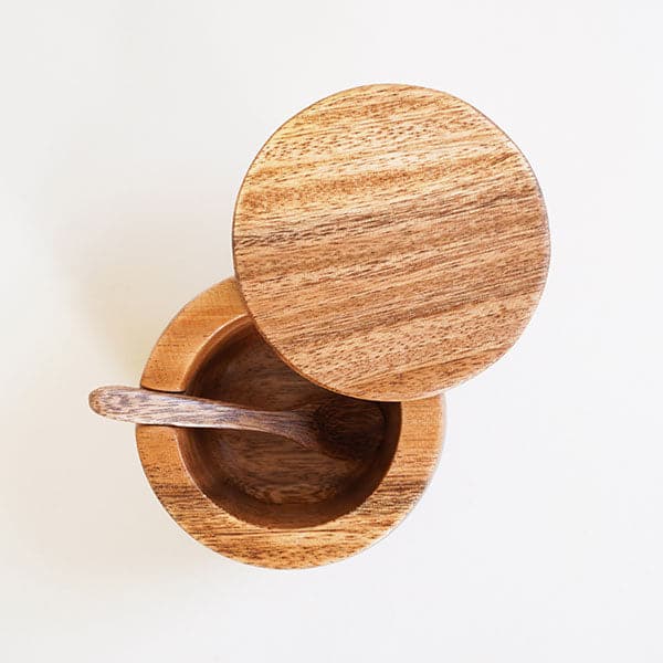Acacia Wood Jar with Spoon