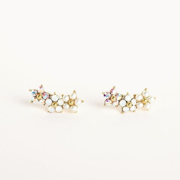 Floral Climbers Earrings - Pigment 