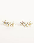 Floral Climbers Earrings - Pigment 