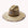 Against a white background is the top view of a wide brim, straw hat. The brim has a black and brown cheetah print border. On the front of the hat is a cheetah print diamond with three white trees inside. The black drawstring goes around half of the top of the hat.