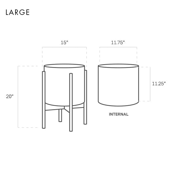 planter pot dimensions Ceramic Planter with Stand