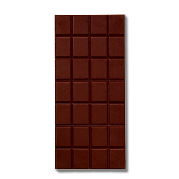 A rectangle chocolate bar with 28 squares of chocolate.