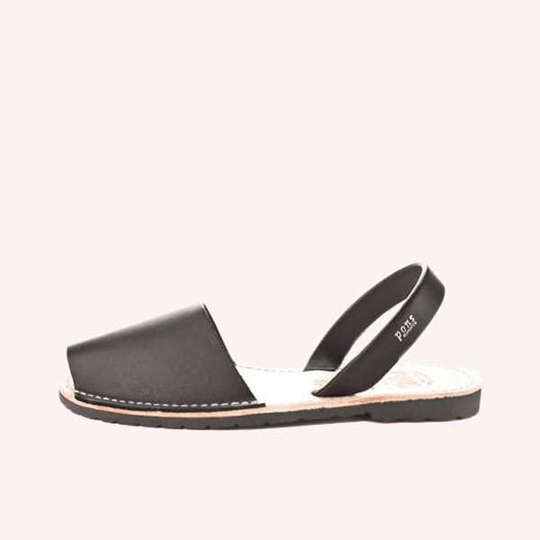 Pons Avarcas Classic - Black Leather Sandal – Pigment