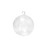 On a white background is a hanging glass orb with a hole in the front for planting access and a small glass loop at the top for hanging.